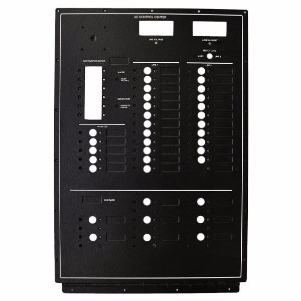 Carver Boat Blank Breaker Panel 5765716-D - Black Aluminum