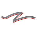 Pontoon Boat Graphic Stripe Decal - 36 X 12 Inch Gray Red