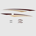 Rinker Boat Graphic Decals - 270HP Yamaha Red Black (set of 6)