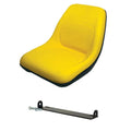 Yellow High Back Seat with Pivot Rod Bracket Fits John Deere 856 955 2210