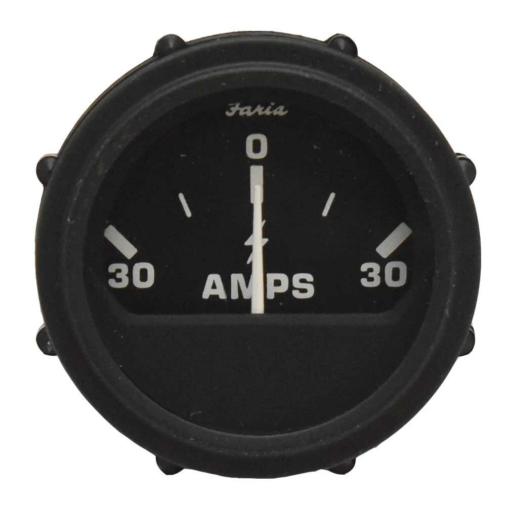Faria Boat Amperage Gauge AP0532A - Euro Black 2 Inch 30-0-30