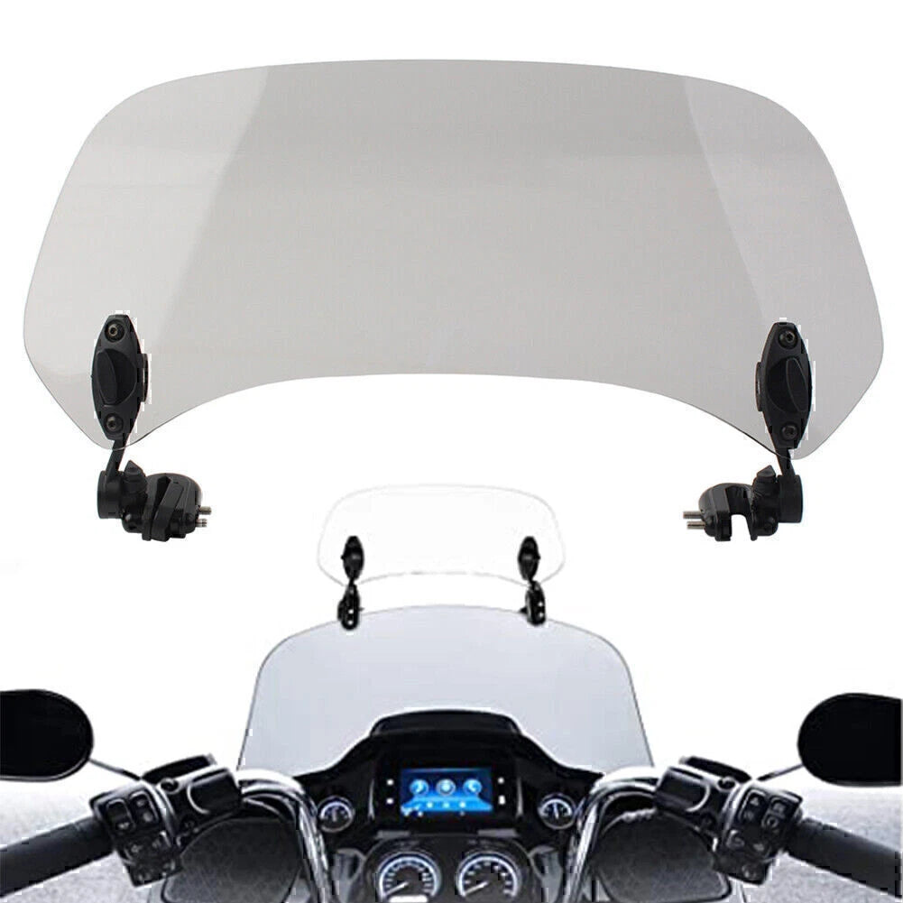 Adjustable Clip on Windshield Extension Spoiler Wind Deflector for Motorcycle US