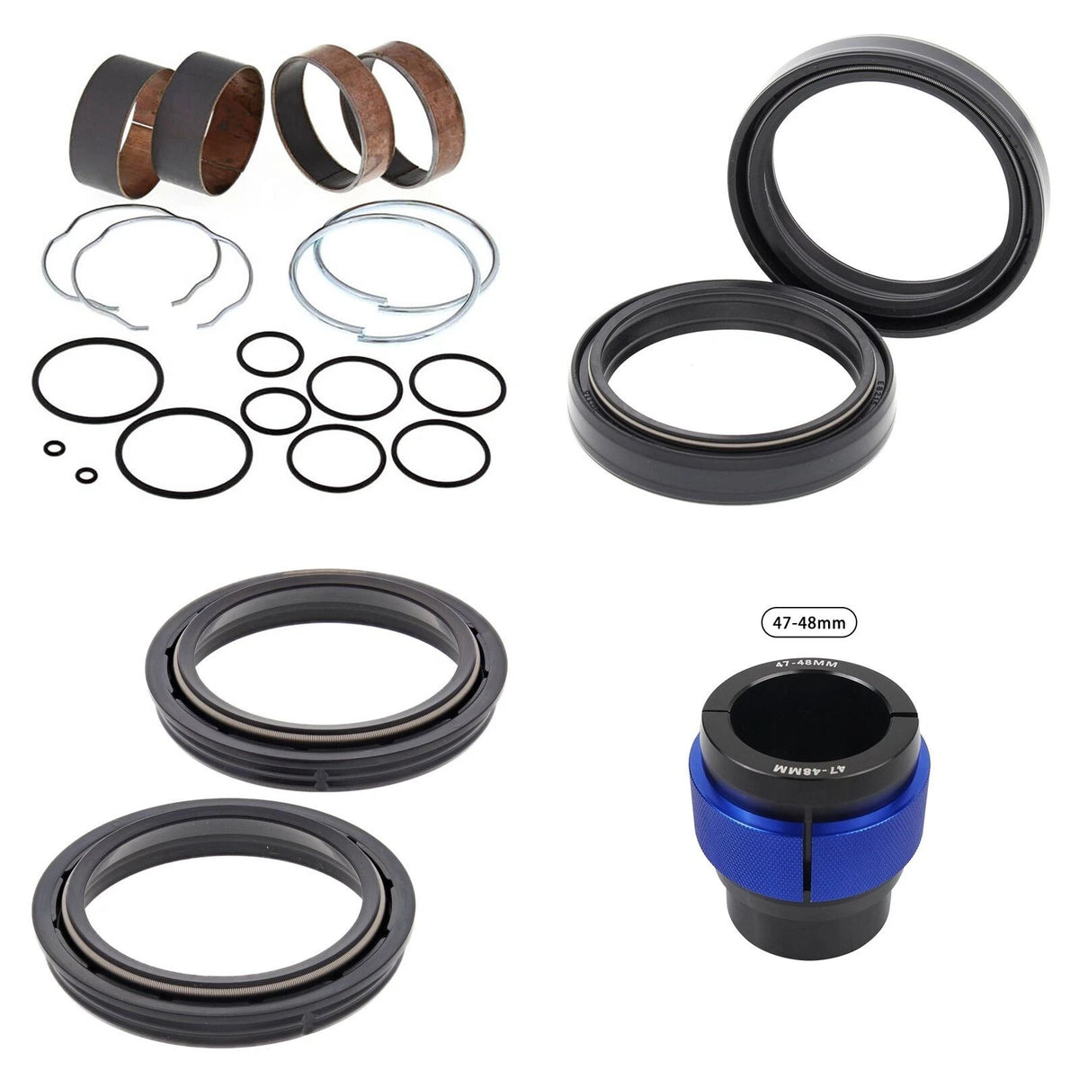 Complete Front Fork Rebuild Kit for Honda CRF250R 2009 with Driver