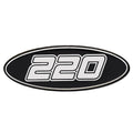 Crownline Boat Raised Decal 40164 - 220 Black Mirror