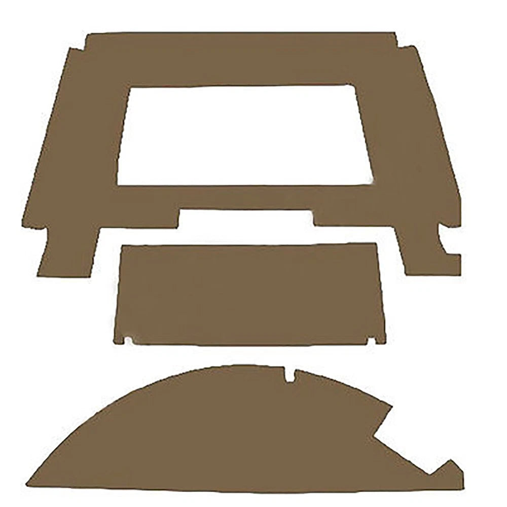 CR30H-50 Headliner, Brindle Brown Vinyl with Formed Plastic Fits John Deere