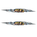 Rinker Boat Graphic Decals - RX2 Gray Yellow Stickers (set of 2)
