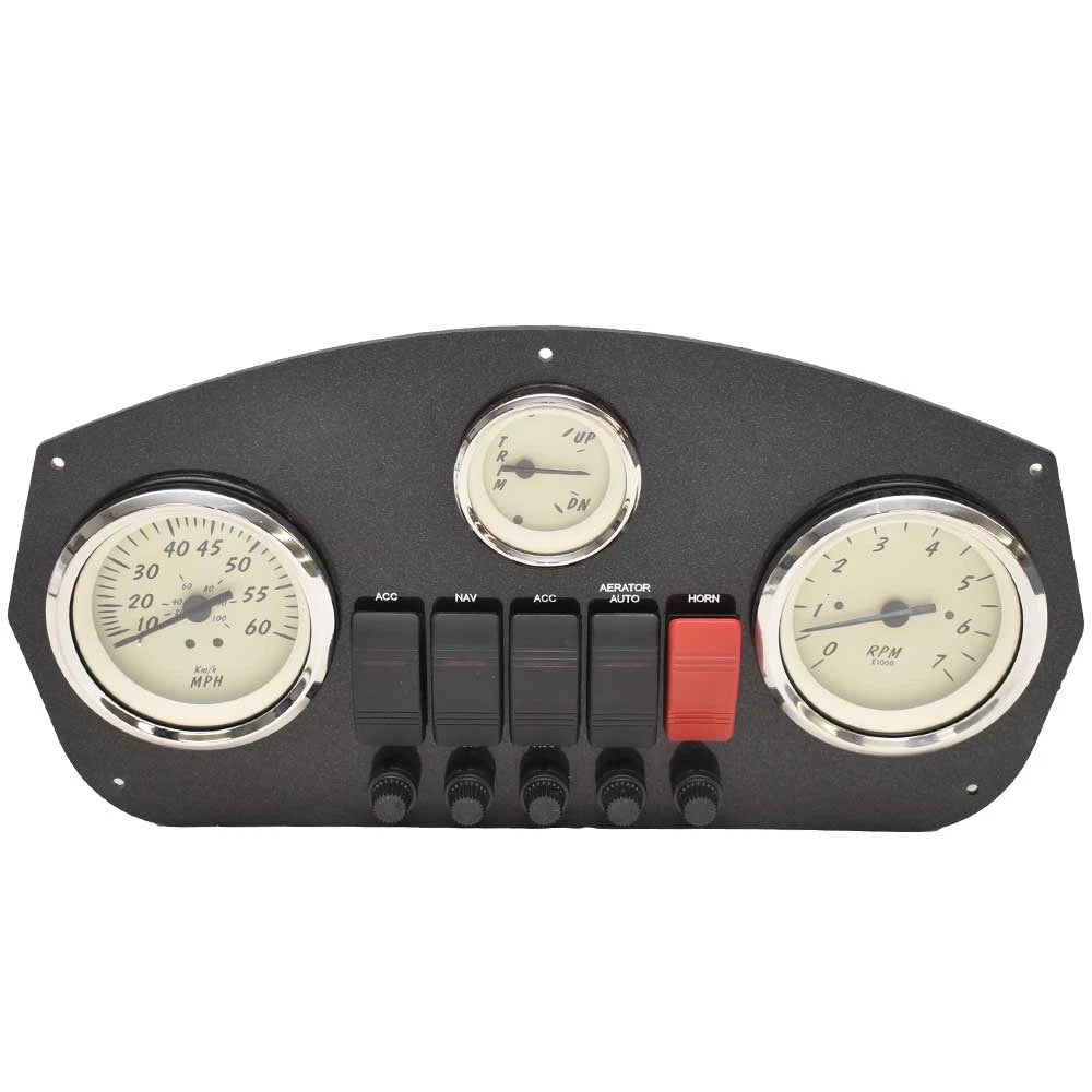Lowe Fish and Cruise Boat Gauge Panel 2196450 - Black