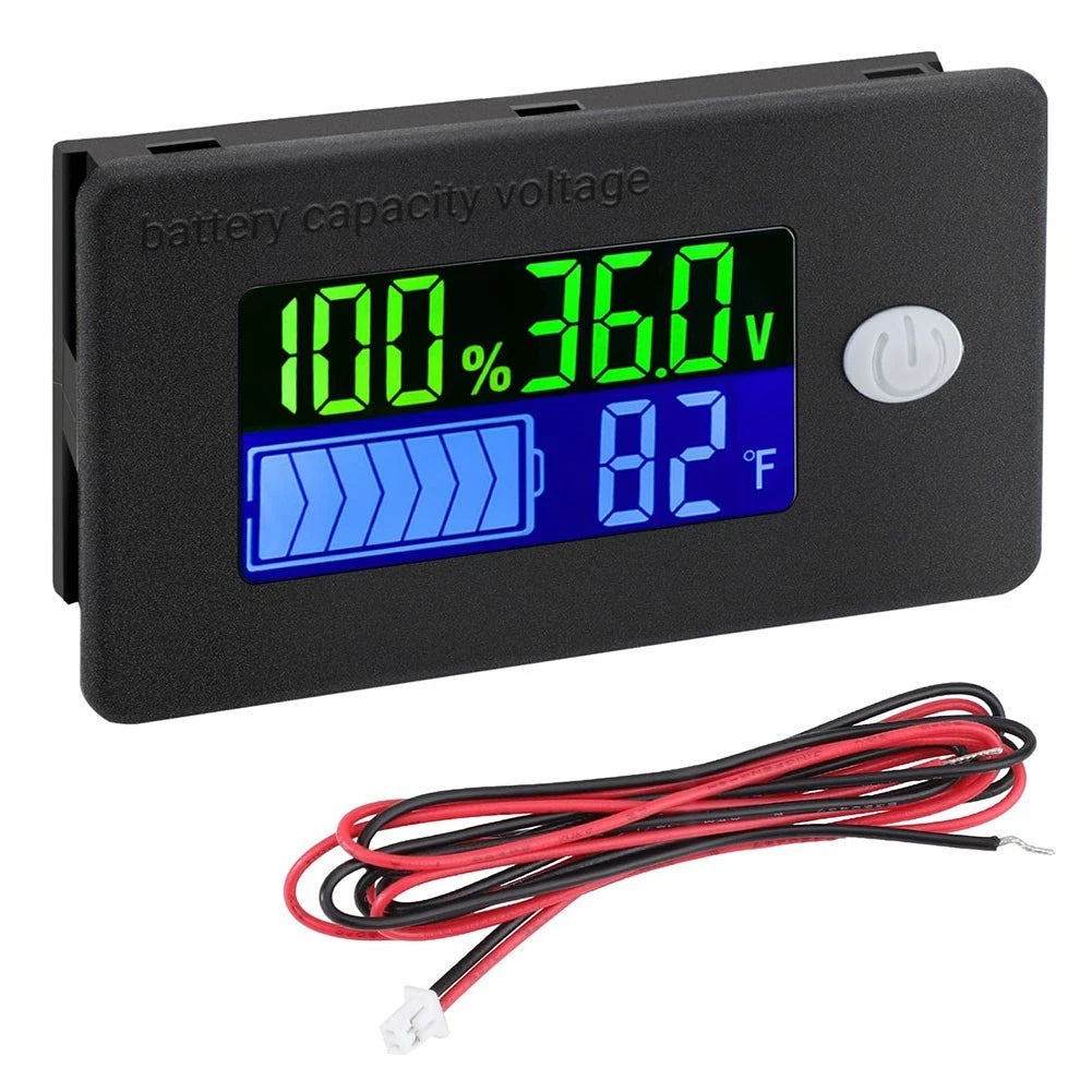 DC Voltmeter and Battery Capacity Tester for E Bikes Cars RVs and Boats