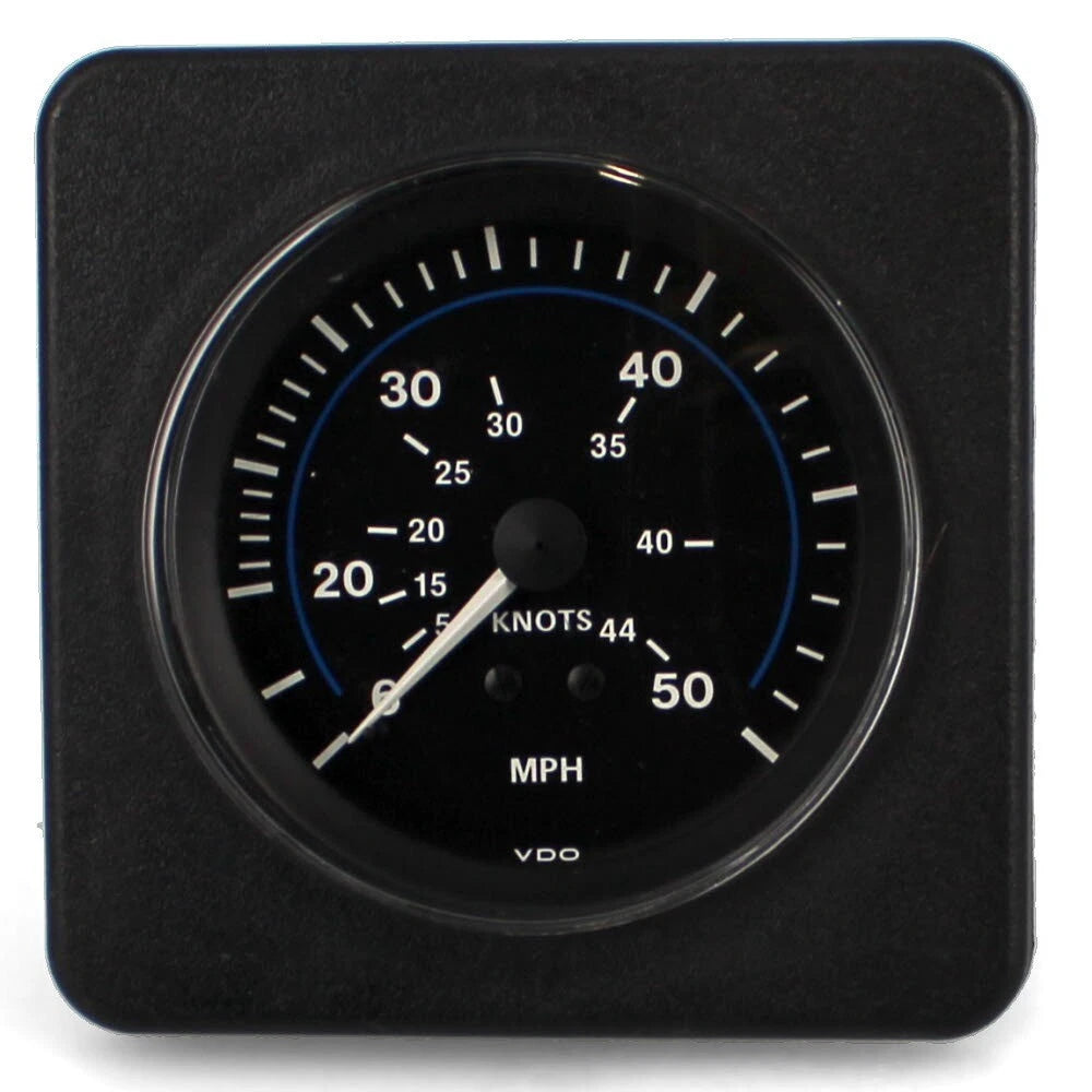 VDO Boat Speedometer Gauge 1 115 016 061A - 3 1/4 Inch Black White