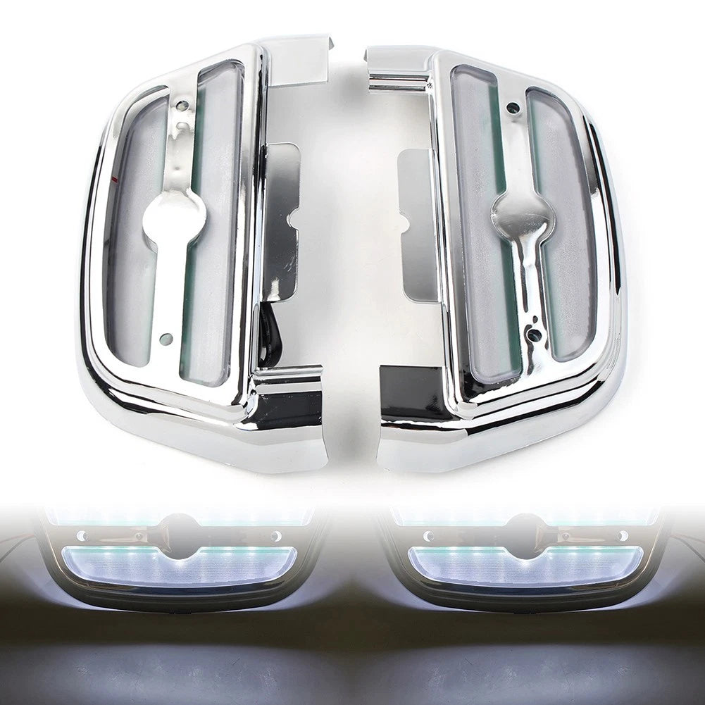 LED Light Footboard Floorboard Cover for Harley Touring Road King Dyna White