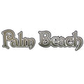 Palm Beach Boat Decal 20217 - Metallic Pewter Green Logo Sticker