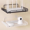 Wall Mounted Router and TV Box Shelf No Drill Installation with on Strips