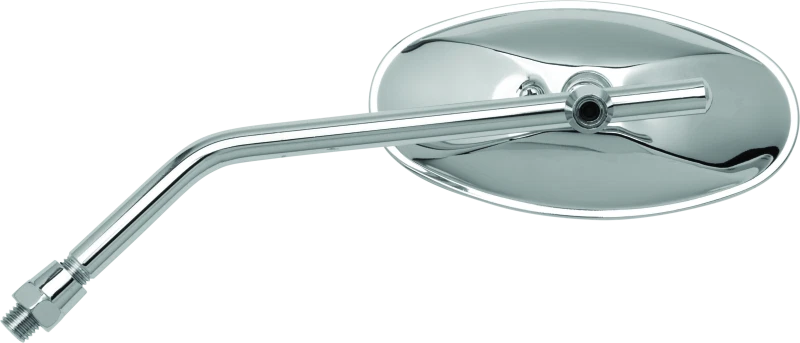 BikeMaster Adjustable Oval Mirror 10mm for Motorcycles and Powersports Vehicles