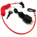 Ignition Switch Key & Lanyard Assembly for OMC Johnson Evinrude Outboard Motor