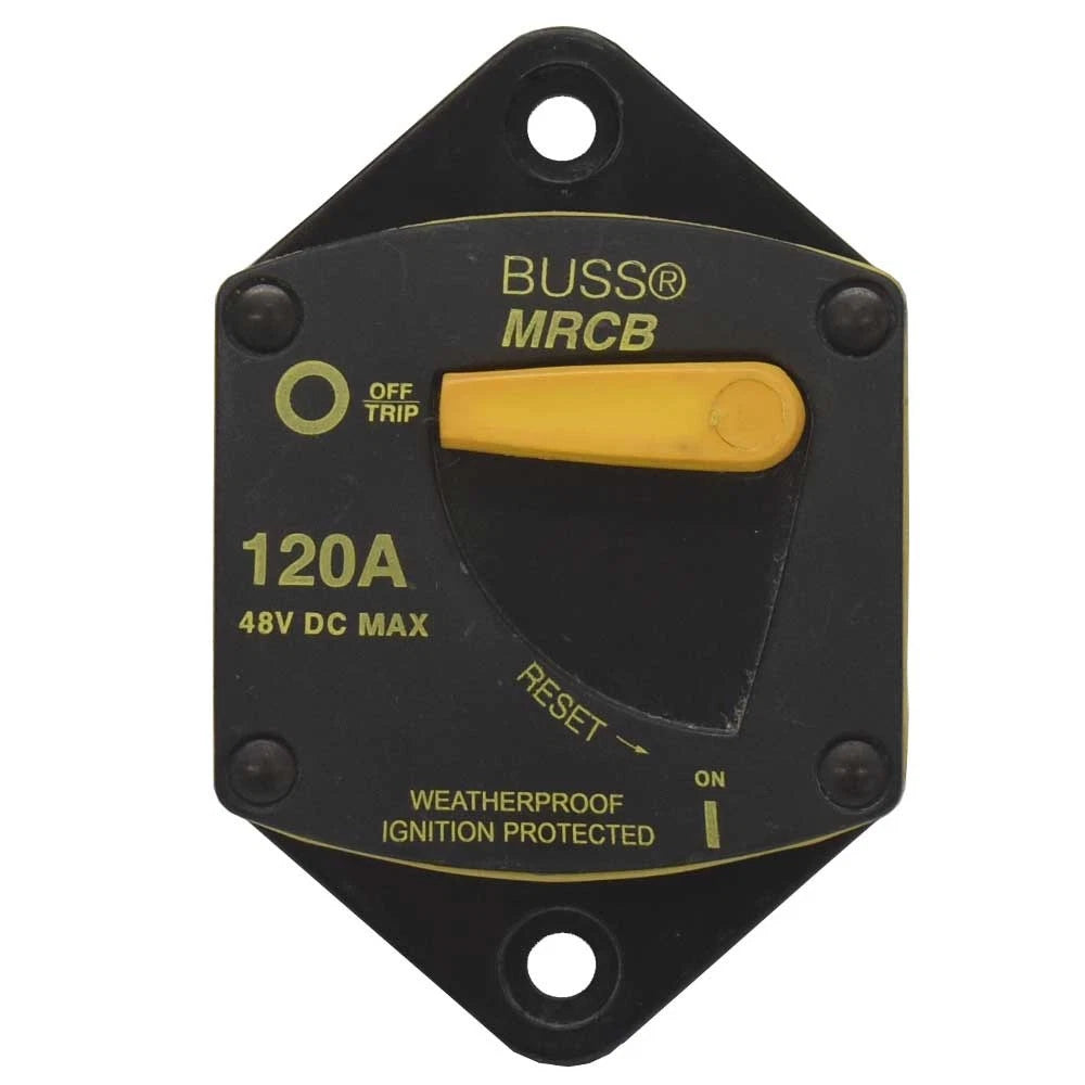 Eaton Bussman Boat Circuit Breaker 187120P-03-1 - 120A 48VDC