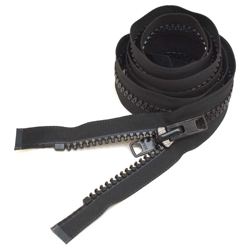 YKK Boat Separating Molded Tooth Zipper - Type 10V Black 72 Inch