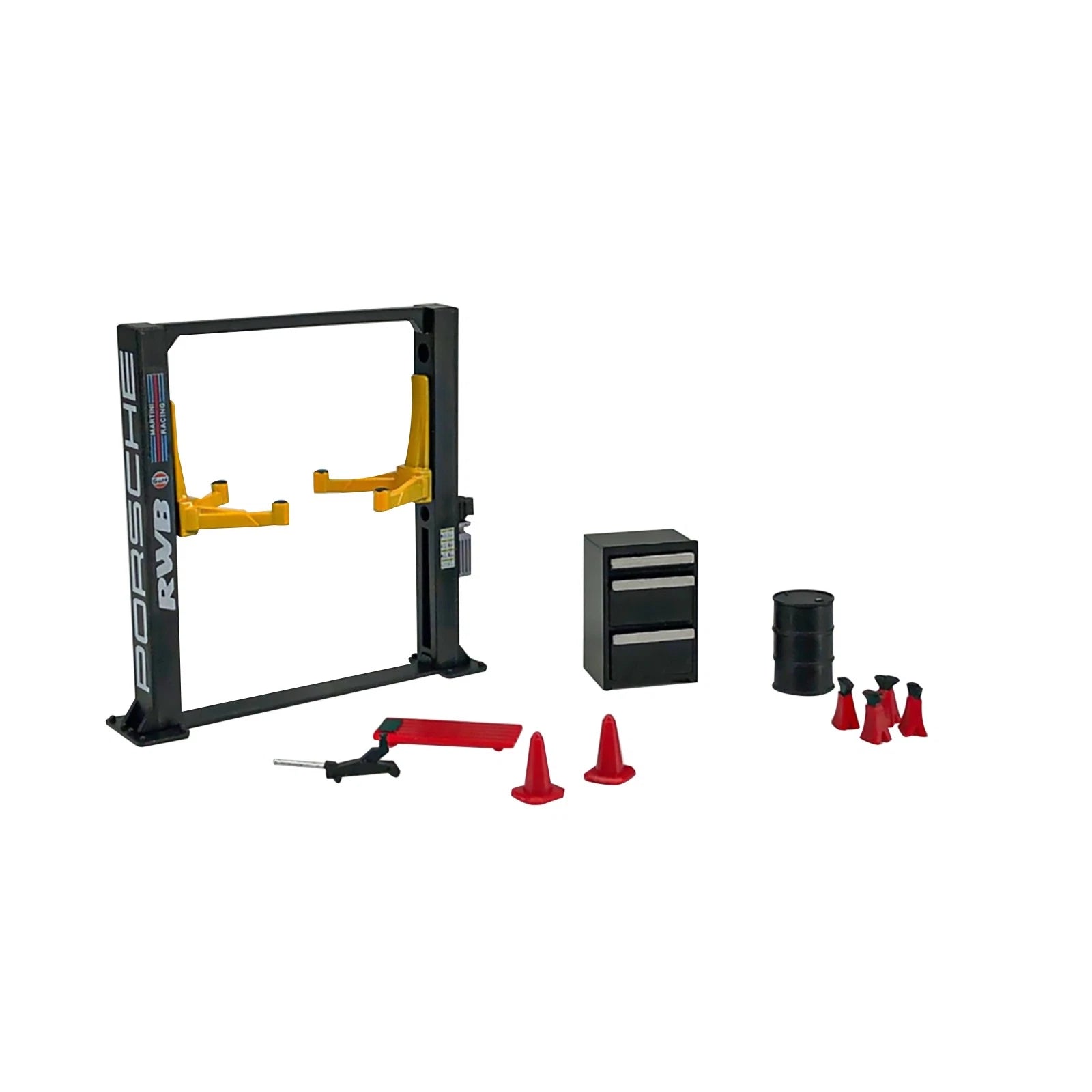 ABS 1/64 Model Car Display Diorama Garage Maintenance Tools Set Decoration