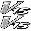 Boat Model Decal 152923 - Tracker V15 - 7 1/2 Inch (pair)