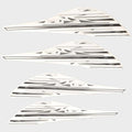 Lowe Boat Graphic Decals 2283378 - SS/SF Gray Hull Stickers (set of 4)