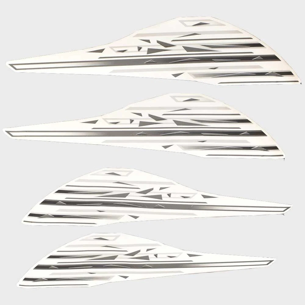 Lowe Boat Graphic Decals 2283378 - SS/SF Gray Hull Stickers (set of 4)