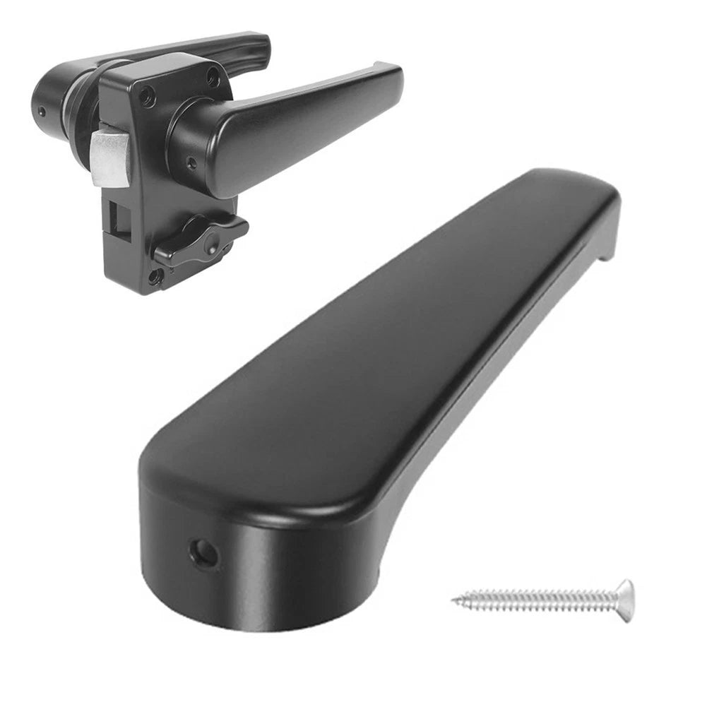 Plastic Bathroom Door Handle for Caravan RV with 7mm Hole and Fixing Screw