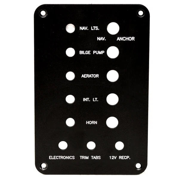 Ranger Boat Switch Panel Blank 7202507 - 7 1/4 X 4 3/4 Inch Black