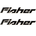 Tracker Fisher Black - White - Gold Boat Decal (pair)