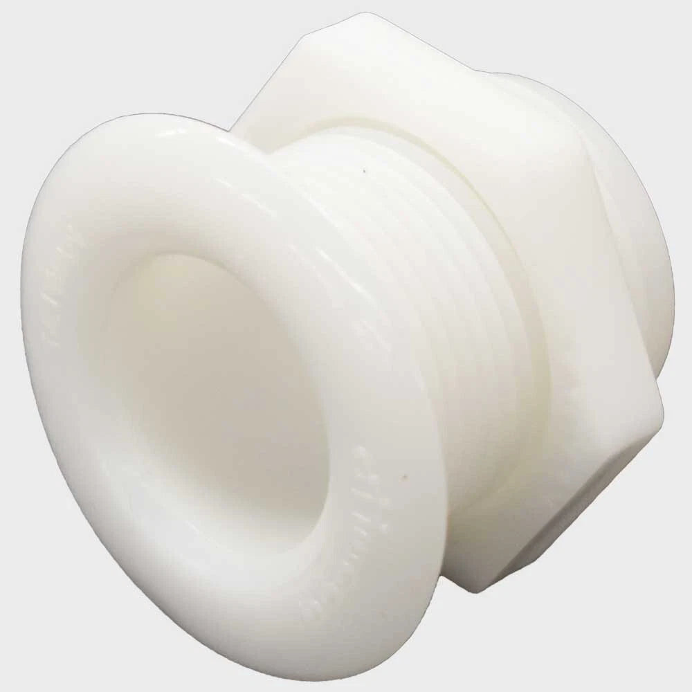 Attwood Boat Thru Hull Fitting - 1 3/8 Inch White Overflow