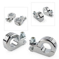 US 1.25" Highway Foot Peg Mounting P Clamps for Harley Dyna Engine Bars Chrome