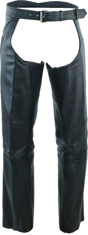 Kuryakyn Long Haul Leather Chaps for Motorcycles, 2XL, Black, Powersports