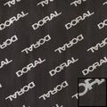 Doral Boat Logo Pattern Fabric - Black Gray 54 Inch (YD)