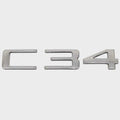 Carver Boat Raised Emblem Decal 8150649 - C34 Silver Sticker