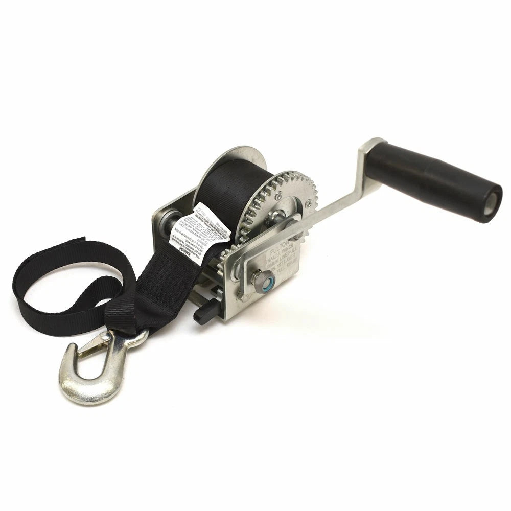 Fulton Boat 900lb Trailer Winch Single Speed 142007 - 12Ft Strap