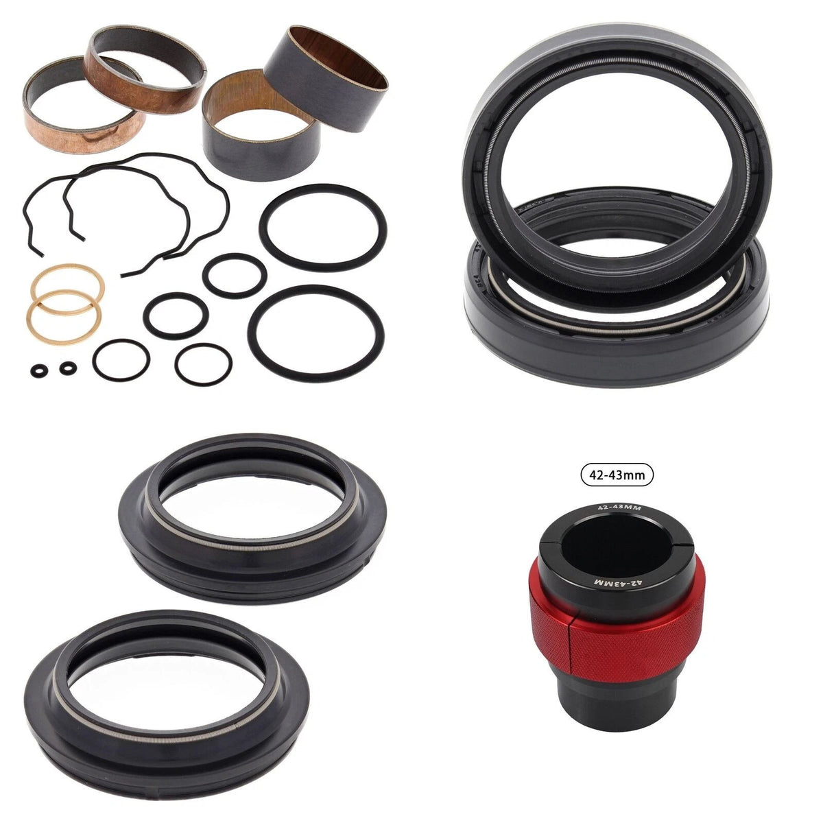Complete Front Fork Rebuild Kit for Kawasaki KLX250 1999-2008 with Driver