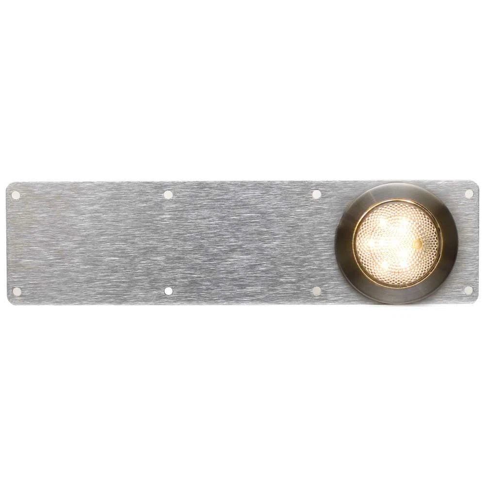MasterCraft Boat Cover Plate with Light 582378 - Aluminum 11 3/8 Inch