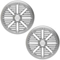 ASA Electronics Boat Speaker Grille RG65HGS - Silver 6 1/2 Inch (pair)