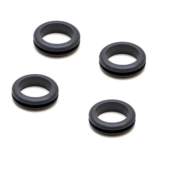 Boat Wiring Grommets - Black Rubber 1 1/2 Inch (set of 4)