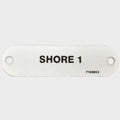 Marquis Boat Label Tag 7160953 - Shore 1 White Plastic