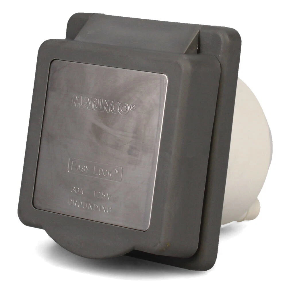 Marinco Boat Shore Power Inlet 301EL-B.GRAY.R V - Easy Lock 125V 30A