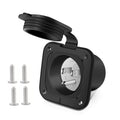 Durable 15A 125V RV Power Inlet Socket with IP54 Weatherproof Cover Flange Mount