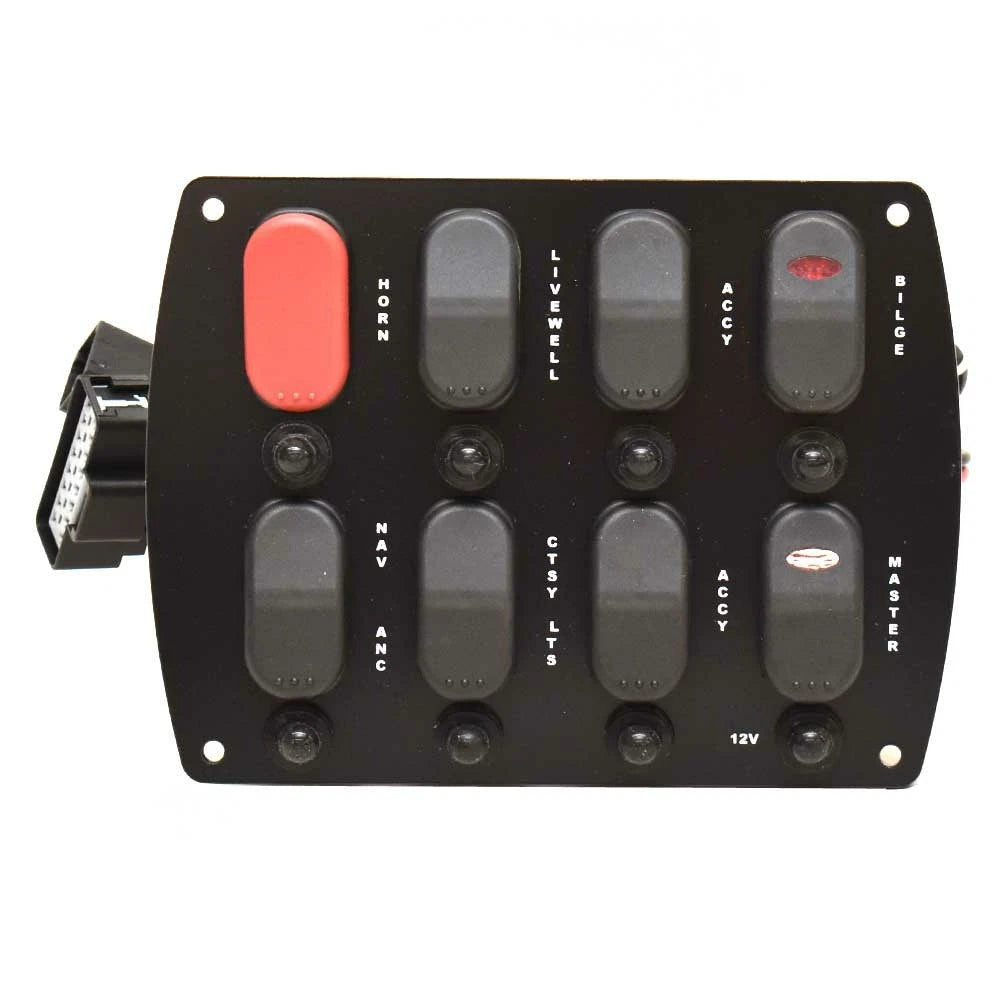 Tracker Boat Rocker Switch Panel AD-352-004 - Black Plastic