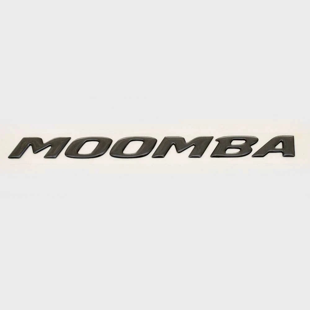 Moomba Boat Raised Emblem Decal 110148 - Dark Gray Logo Sticker
