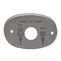 Lund Boat Blank Ignition Panel - Brushed Silver Push to Choke