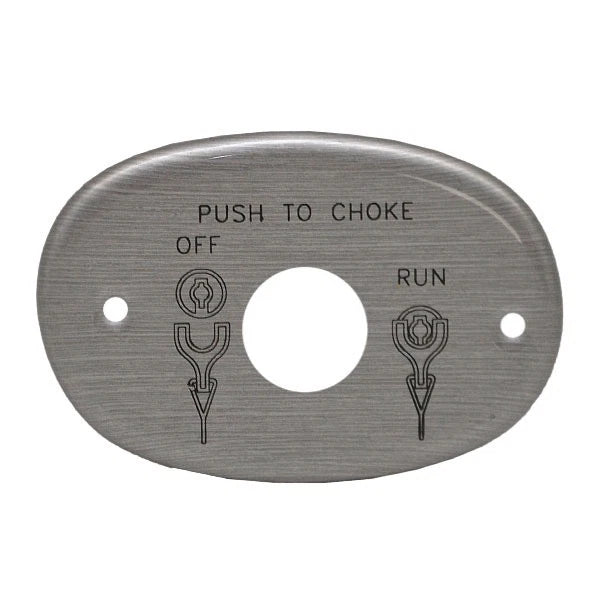 Lund Boat Blank Ignition Panel - Brushed Silver Push to Choke