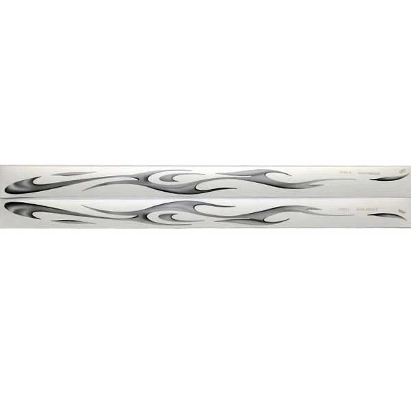 Universal Boat Graphic Decals 09303412 - 44 X 3 Inch Silver (set of 2)