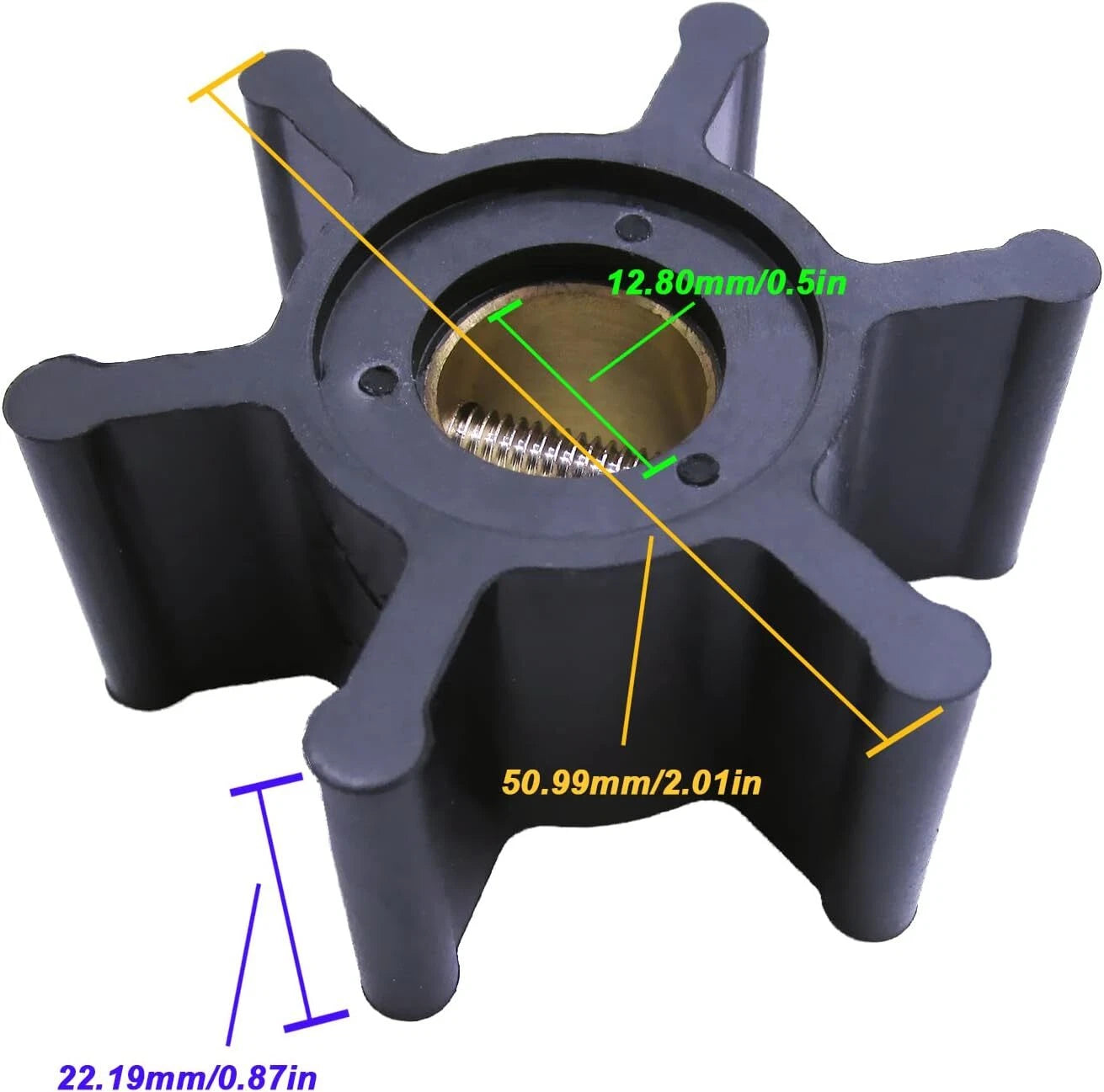 Marine Engine Cooling Sea Water Pump Impeller for GM Bedford 220 330 Engine
