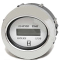 Faria Boat Hour Meter Gauge MH0203A - Digital 2 Inch Silver White