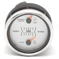 Faria Boat Sync Gauge SYC006A - Rudder Angle 3 1/2 Inch Silver