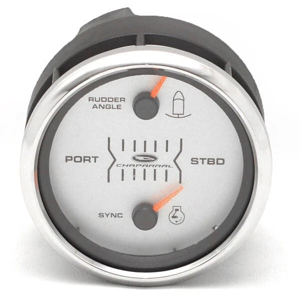 Faria Boat Sync Gauge SYC006A - Rudder Angle 3 1/2 Inch Silver