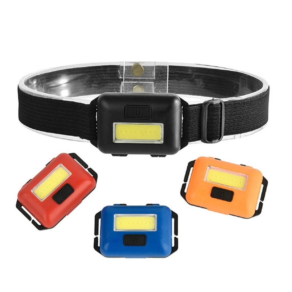 Headlight 3 Light Modes ABS COB for All Head Sizes Head Torch Outdoor Night Ride